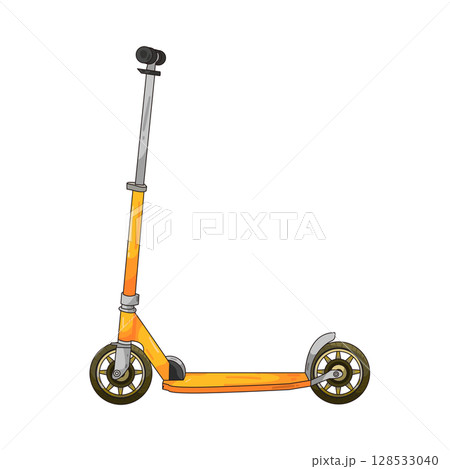 illustration of electric scooter illustration of electric scooter 128533040