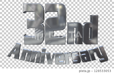 3DCG text "32nd Anniversary/32nd Anniversary Mark Sparkle" 3DCG text "32nd Anniversary/32nd Anniversary Mark Sparkle" 128533053