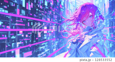 電気を操る女の子 128533552