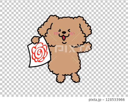 Poodle is happy to get a perfect score Poodle is happy to get a perfect score 128533966