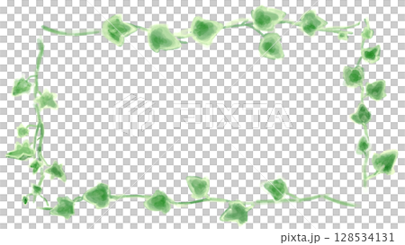 アイビーのイラストセット、ボタニカルナチュラル系。 アイビーのイラストセット、ボタニカルナチュラル系。 128534131