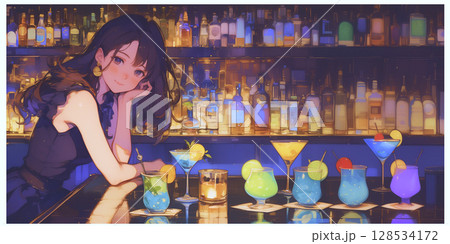 バーテンダーの女の子 バーテンダーの女の子 128534172