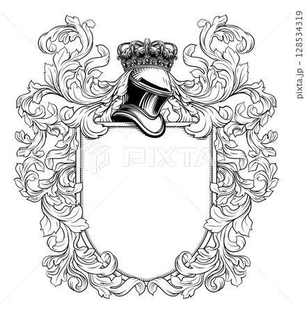 Shield Crest Heraldry Heraldic Family Coat of Arms 128534319