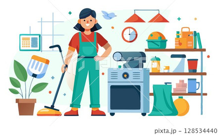 Housekeeping tasks can range from simple chores like dusting and vacuuming to more complex duties, such as laundry, ironing, and meal preparation. Housekeeping tasks can range from simple chores like dusting and vacuuming to more complex duties, such as laundry, ironing, and meal preparation. 128534440