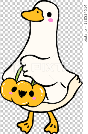 Cute Halloween Silly Goose doodle spooky ghost sheet goose hand drawn, trick or treat Cute Halloween Silly Goose doodle spooky ghost sheet goose hand drawn, trick or treat 128534514