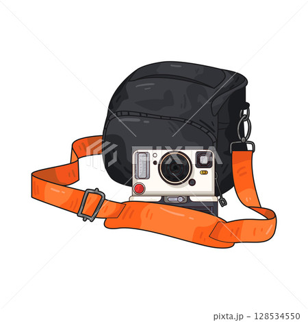 illustration of camera bag 128534550