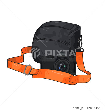 illustration of camera bag 128534555