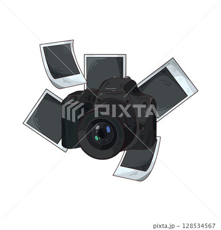 illustration of instant camera illustration of instant camera 128534567