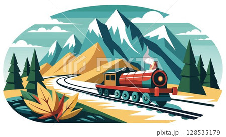 The handcar's precarious speed and the train's steady progress create a sense of urgency. 128535179