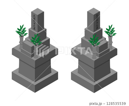 お墓のベクターイラスト 128535539