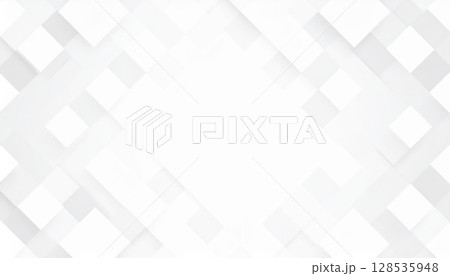 Abstract geometric background of white and gray cubes in a 3D pattern design, perfect for modern business and technology illustrations 128535948