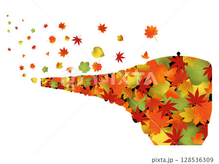 紅葉をモチーフにしたイラスト 128536309