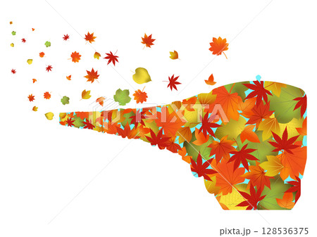 紅葉をモチーフにしたイラスト 128536375