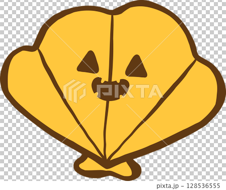 Spooky Seashell Summerween Halloween Summer cartoon hand drawn doodle Spooky Seashell Summerween Halloween Summer cartoon hand drawn doodle 128536555