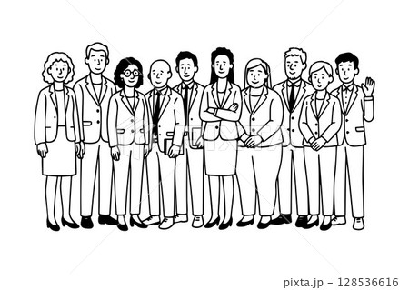 Business Team Vector Illustration of Diverse Group Business Team Vector Illustration of Diverse Group 128536616