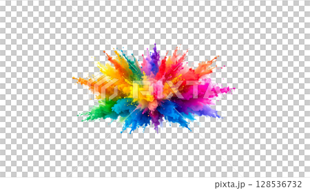 Abstract watercolor creates a bright and artistic background with colorful paint stains and grunge textures 128536732