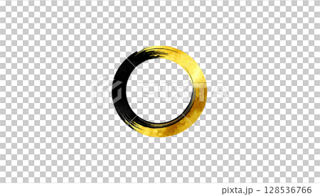 Luxury gold metal object isolated circle frame on white background Luxury gold metal object isolated circle frame on white background 128536766