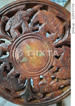 Etched, Wooden Stand Top 128537716
