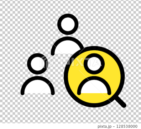 求人募集・就活・転職・人材・虫眼鏡のアイコン　 128538000