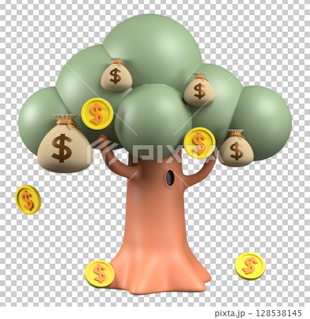 3d image of a money tree 128538145