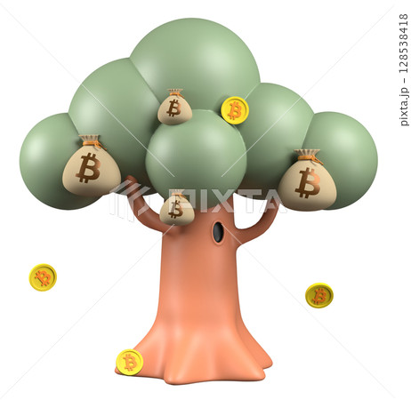 お金がなる木の3dイメージ 128538418