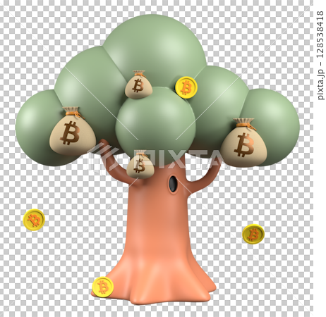 お金がなる木の3dイメージ 128538418