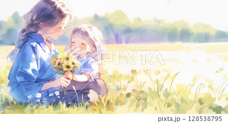 仲良しの女の子 128538795