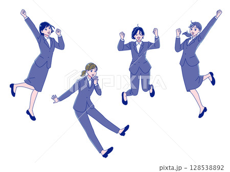 アニメ風の女の子の就職活動セット アニメ風の女の子の就職活動セット 128538892