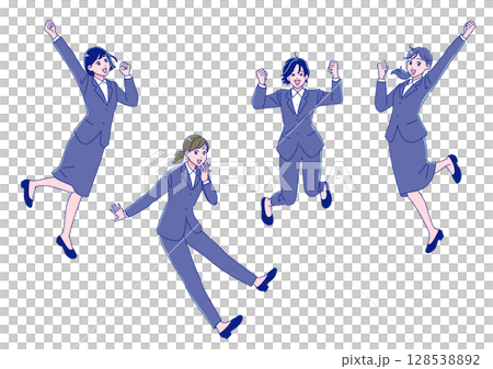 アニメ風の女の子の就職活動セット アニメ風の女の子の就職活動セット 128538892