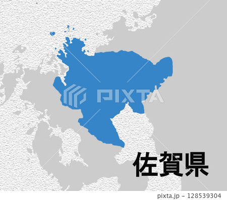 日本地図　佐賀県 128539304