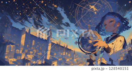 天文学が好きな女の子 天文学が好きな女の子 128540151