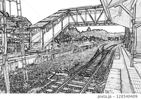 田舎の駅 128540409