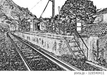 田舎の駅 128540411