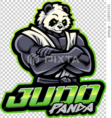 Judo panda mascot 128541331