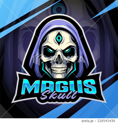 Magus skull esport mascot logo design Magus skull esport mascot logo design 128541430