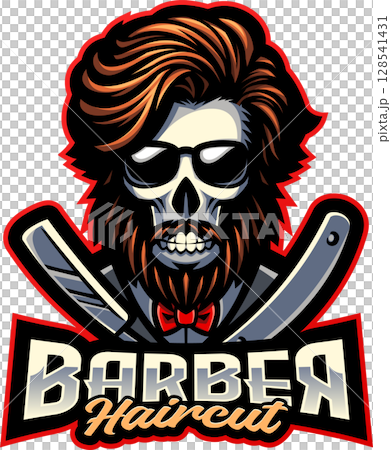 Barber haircut mascot 128541431