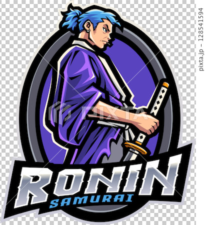 Ronin samurai esport mascot logo design Ronin samurai esport mascot logo design 128541594