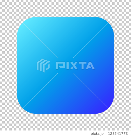 藍色方形UI button_01 128541778