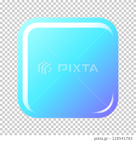 藍色方形UI button_05 128541783