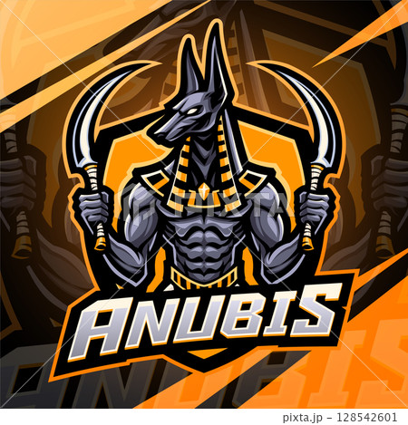 Anubis esport mascot logo design 128542601