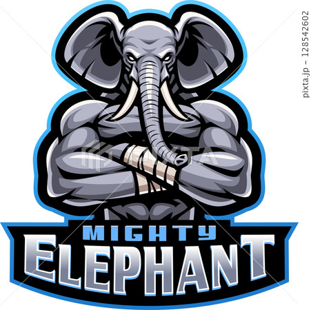 Mighty elephant mascot 128542602