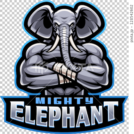 Mighty elephant mascot 128542602