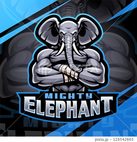 Mighty elephant esport mascot logo design Mighty elephant esport mascot logo design 128542603