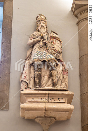 Alcobaca, Portugal - Mar 08, 2025: The Hall of the Kings at Alcobaca monastery of Santa Maria at Alcobaca, Portugal 128543633
