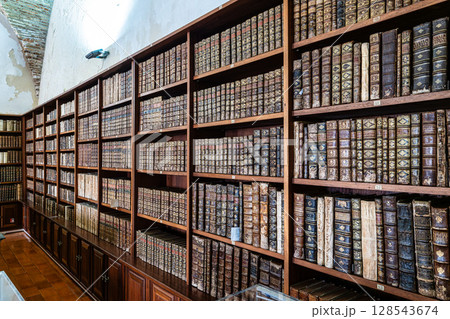 Coimbra, Portugal - Mar 14, 2025: The Johannine Library, Biblioteca Joanina in the University of Coimbra, Portugal 128543674