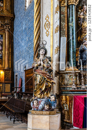 Coimbra , Portugal - Mar 14, 2025: Sao Miguel Chapel is a chapel of University of Coimbra, Portugal Coimbra , Portugal - Mar 14, 2025: Sao Miguel Chapel is a chapel of University of Coimbra, Portugal 128543682