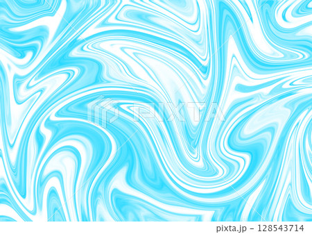 白と水色の涼しいマーブル模様の背景画像 128543714