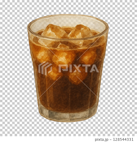 【夏】アイスコーヒーのイラスト 128544331