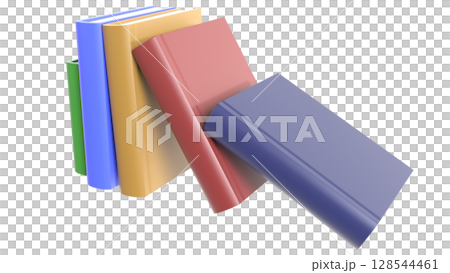 3D illustration of colorful books stacked and learning and knowledge concept 3D illustration of colorful books stacked and learning and knowledge concept 128544461