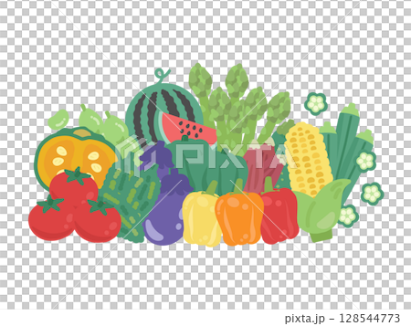 夏季蔬菜插圖集 128544773